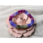 Bransoletka „Serce Natury” – turmalin zielony, amazonit niebieski, jadeit różowy & cyrkonie