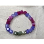 Bransoletka „Serce Natury” – turmalin zielony, amazonit niebieski, jadeit różowy & cyrkonie